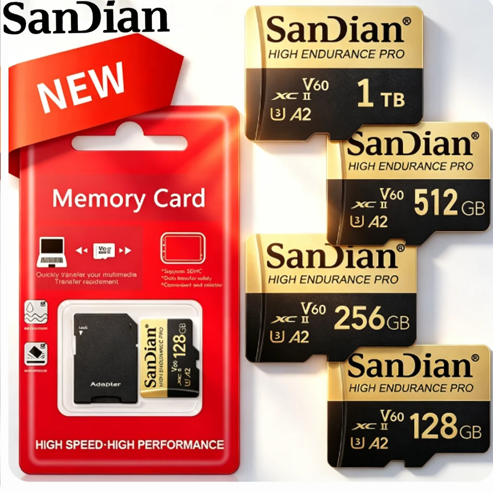 Фото Карта памяти SD 512 ГБ, 32 ГБ, 64 ГБ, 128 ГБ, 256 ГБ, Micro TF SD UHS-I U3 V30 для PS Vita, PSP, игр №1