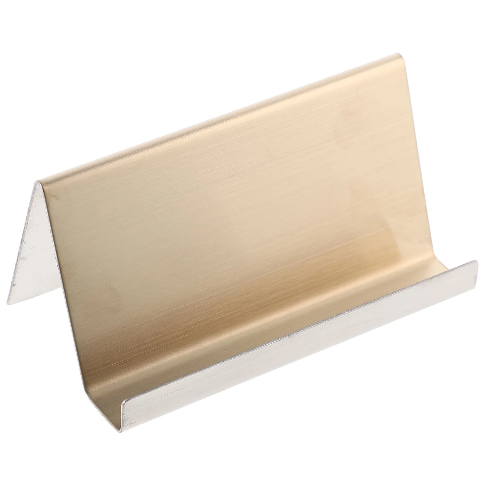 

Business Card Holder Stainless Steel Name Organizer Cards Metal Desk Gold Stand