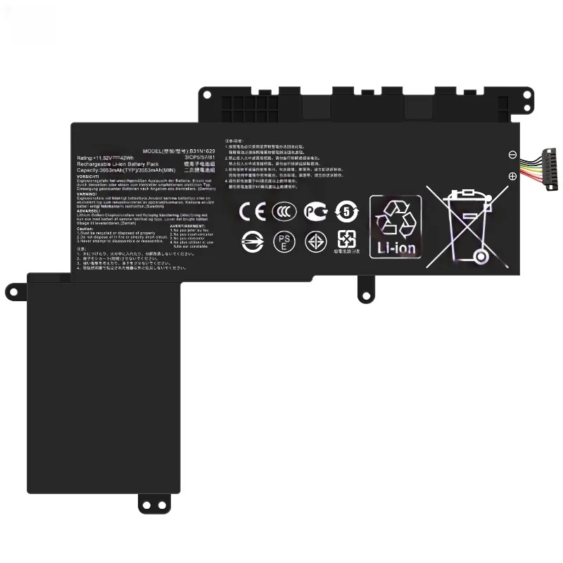 Фото Аккумулятор для ноутбука B31N1629 3653 мАч для ASUS E203/E203MAH/E203NAH, литиевая перезаряжаемая батарея №2