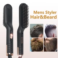 hair straightener beard brush ceramic electric hair straightening brush hot comb girls ladies straighteners