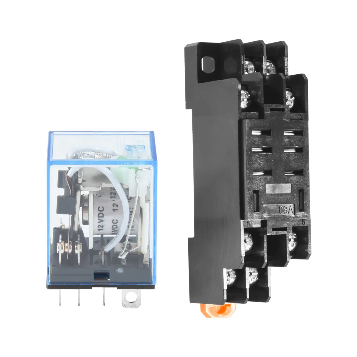 Реле мощности катушки 12 В постоянного тока DPDT LY2NJ HH62P-L JQX-13F 10 А с разъемом PTF08A