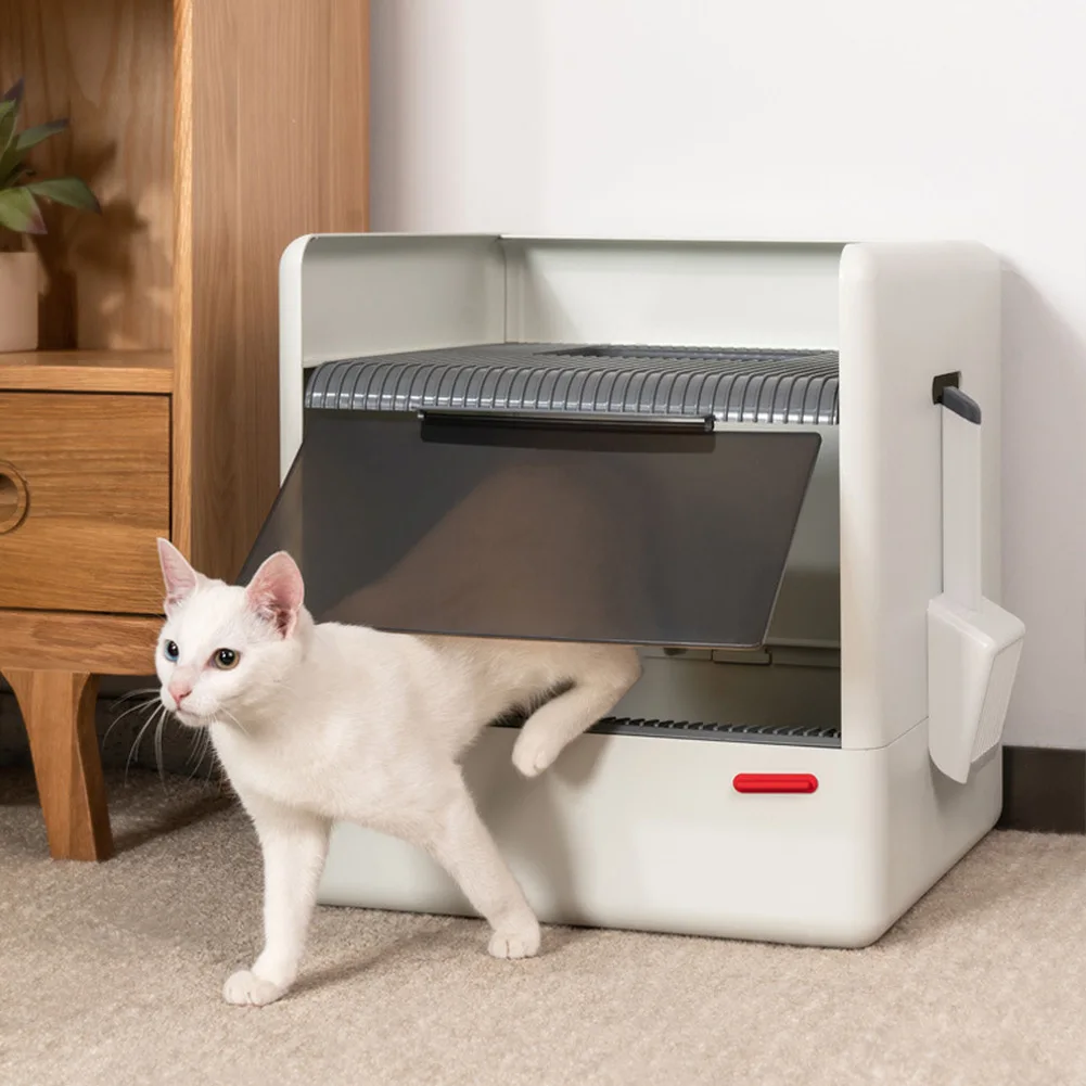 Ящик для кошачьего туалета полностью закрытый с совками роскошный