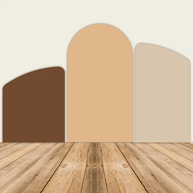 

Фон для фотосъемки телесного и коричневого цвета с изображением арки на стену детского дня рождения