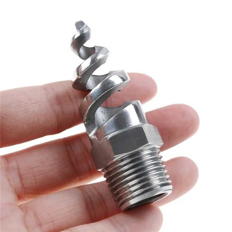 

Hot! 1" 1/2" Full Cone Spiral Jet Nozzle Stainless Watering Mist Sprinkler For Garden And Lawn Irrigation Wholesale