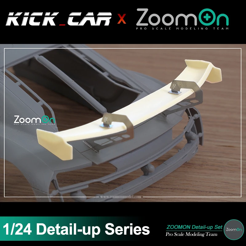 

Модель автомобиля ZoomOn Z123 1/24 R8 LMS GT3 Evo II, задний спойлер, детали из смолы, набор деталей, модель автомобиля, набор для ручной работы