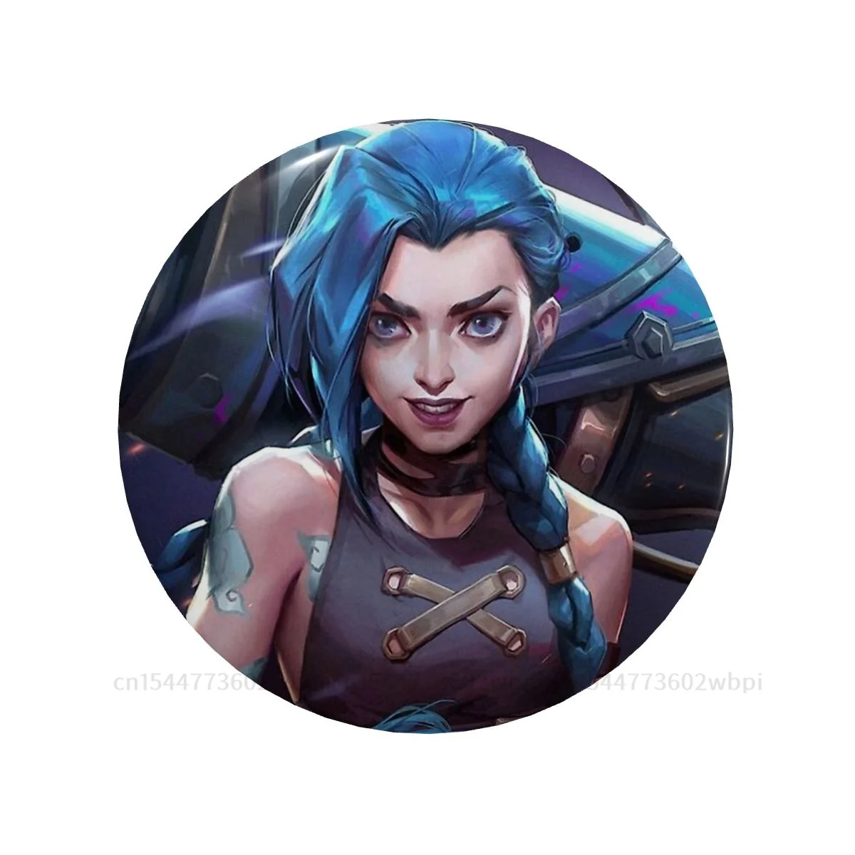 Фото Jinx значок Arcane League of Legends металлическая брошь забавная мягкая булавка для пуговиц Jinx значок Arcane League of Legends металлическая брошь забавная мягкая булавка для пуговиц