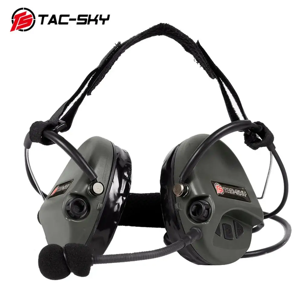 TS TAC-SKY SORDIN Silicone Earmuffs Noise Cancelling Pickup Tactical Headphones TCIHEADSET LIBERATOR II Softair Headphones FG