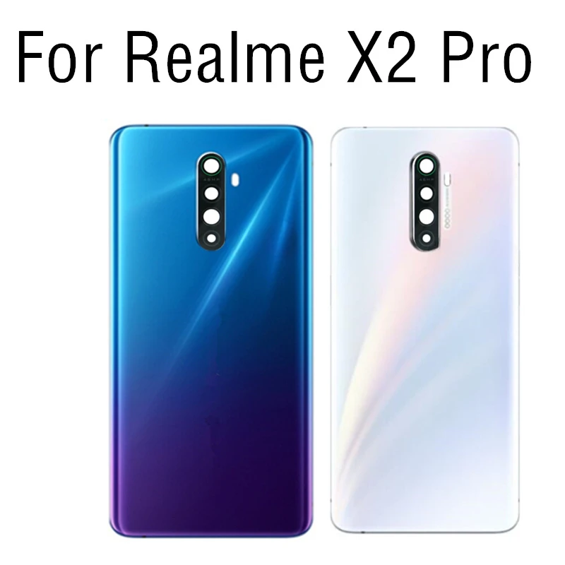 

6.5" For Oppo realme X2 Pro Battery Cover Door Housing case Glass cover for Realme X2Pro RMX1931 Back Battery Cover With lenses