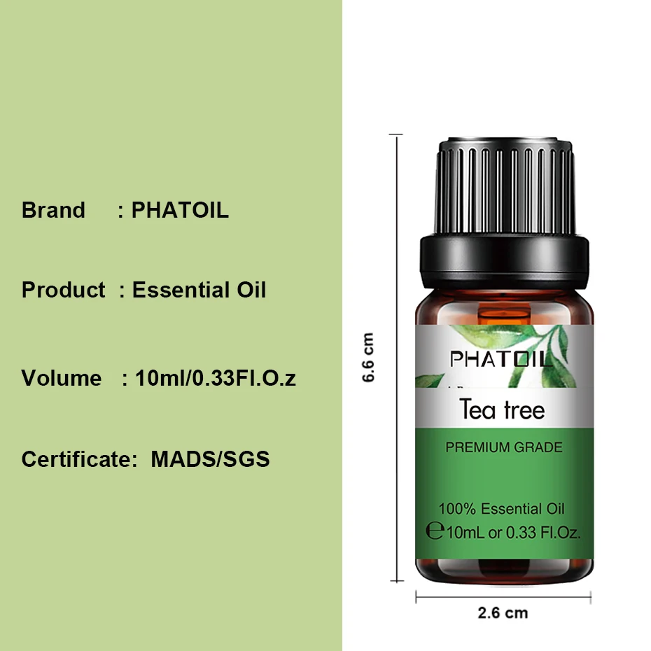 Фото PHATOIL 10 мл ванильное эфирное масло для духов, свечи для спа, сандаловое дерево, черный перец, имбирь, чайное дерево №4