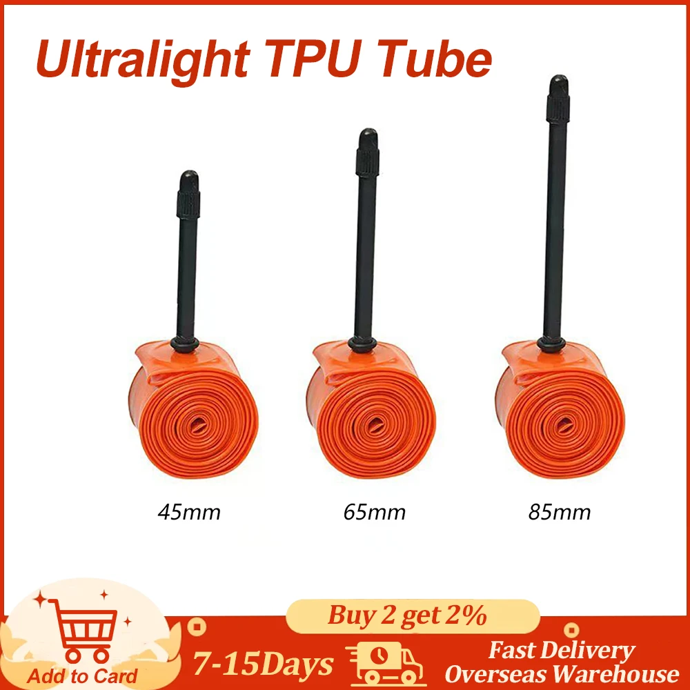 

2023 New Ultralight Bike Inner Tube Mini Portable French Valve Inner Tube 45/65/85mm Length Valve Lightweight Bicycle Accessorie