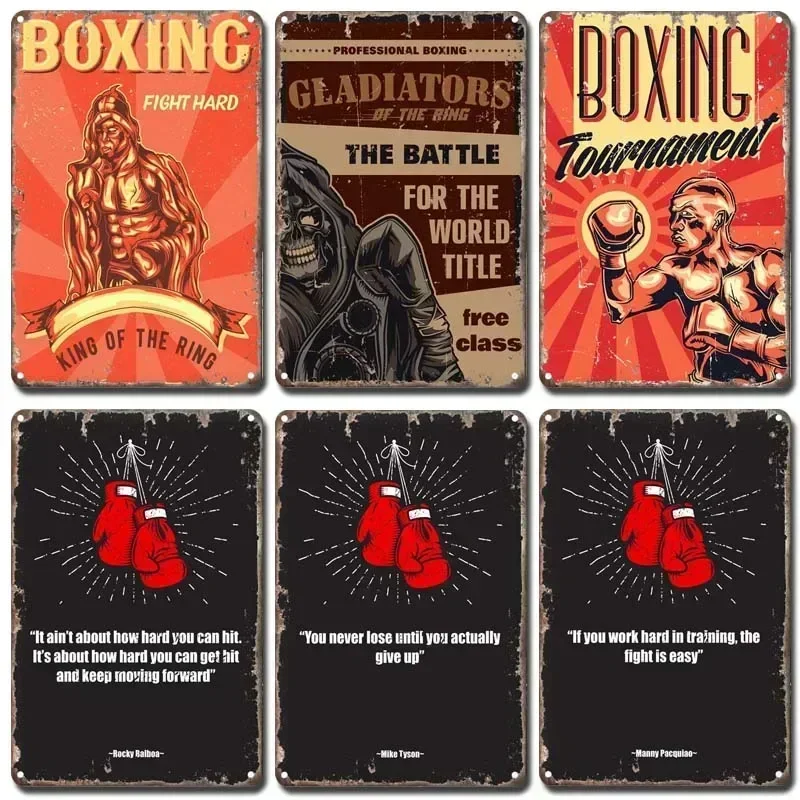 Украшение для стен в виде боксерского клуба жестяной металлический знак стиле