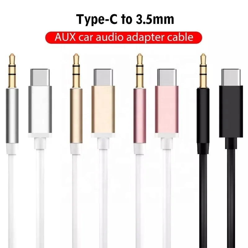 

10pcs Type C Male to 3.5mm Male Car AUX Audio Cable Adapter USB C Type-C to 3.5mm AUX Audio Earphone Jack for Samsung