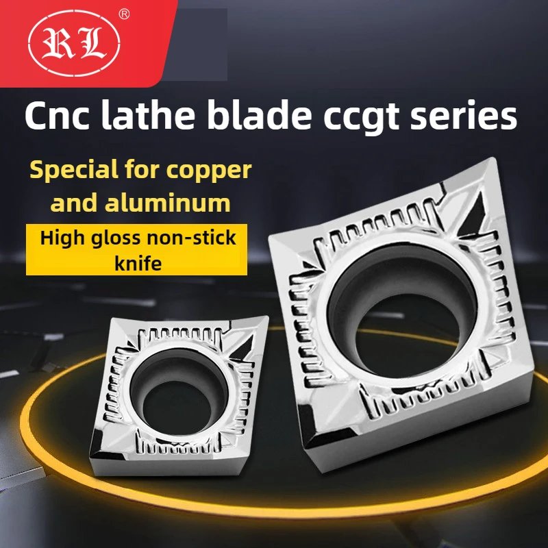 Фото Профессиональный алюминиевый токарный диск RL CNC CCGT09T304 CCGT 060204   CCGT 120404   CCGT09T302 Токарные пластины Инструменты для алюминия и меди №1
