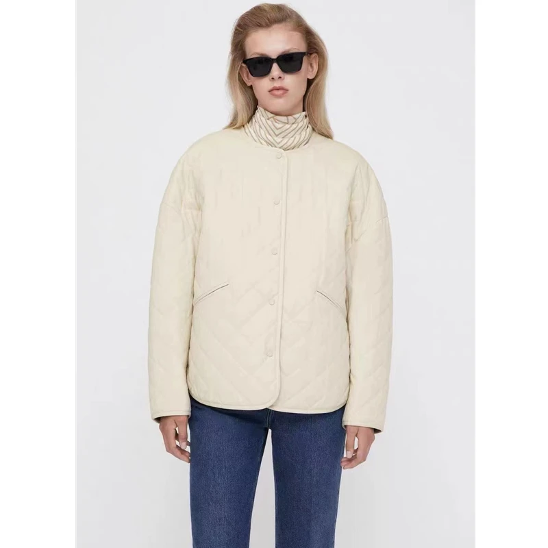 

Totem& Women's Luxury Clothing Women's Spring diamond-shaped Jackets 2023 New in Coats & Jackets Winter Cotton Coat Woman