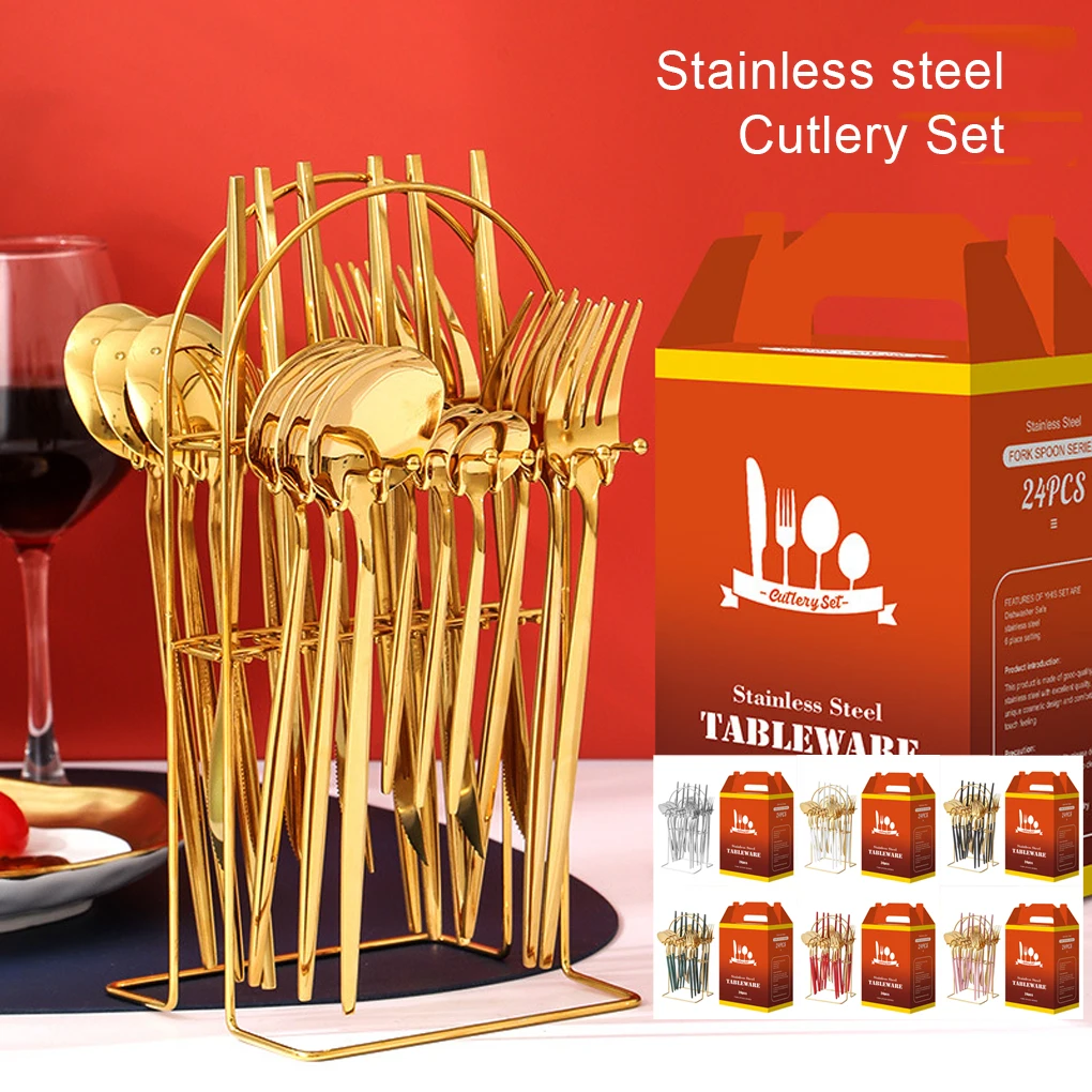 

Набор столовых приборов из нержавеющей стали, 24 шт.