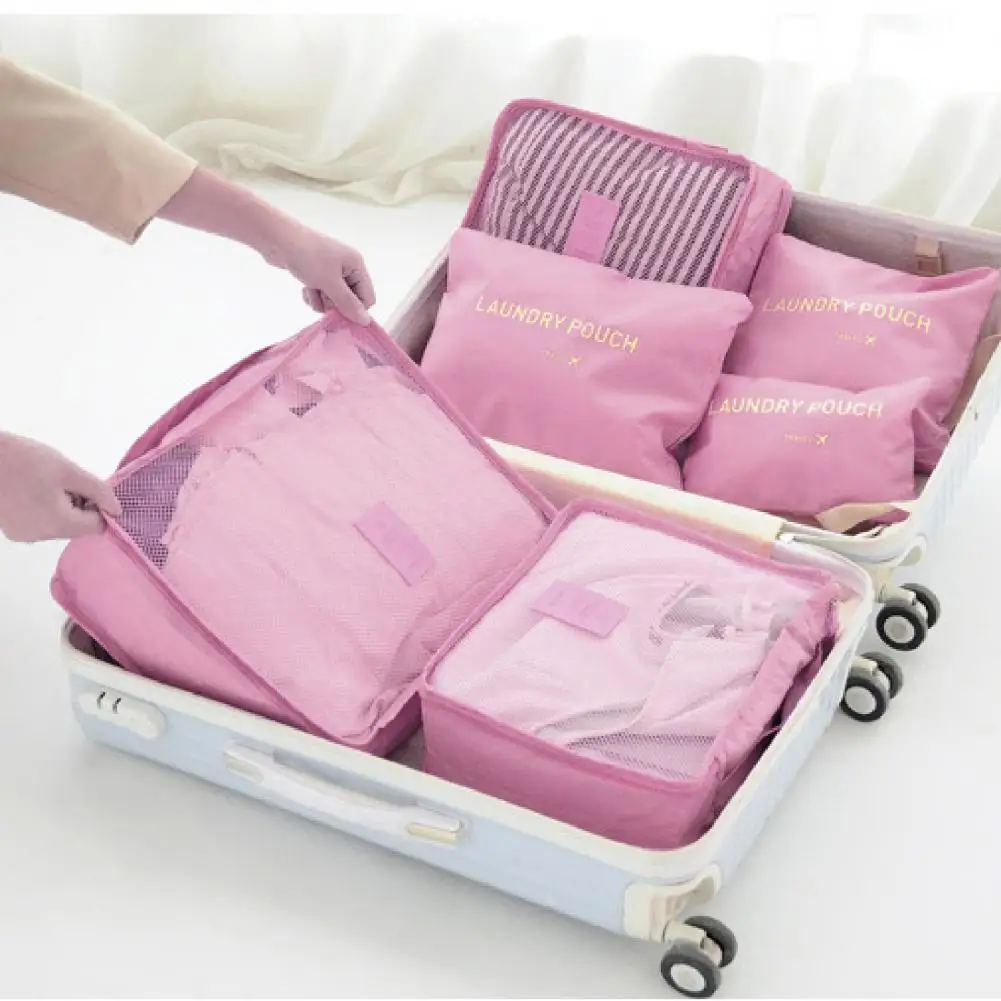 

Useful Multi-functional Convenient Cute Travel Storage Bags Set Suitcases Storage Bags Travel Packing Pouch 6Pcs/Set