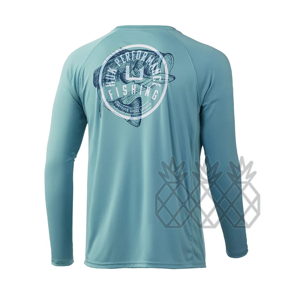 

HUK Men Long Sleeve Fishing Shirts Outdoor UV Clothing Summer Tops Gear Breathable Fish Jersey Sunscreen Sportwear T-shirts UPF