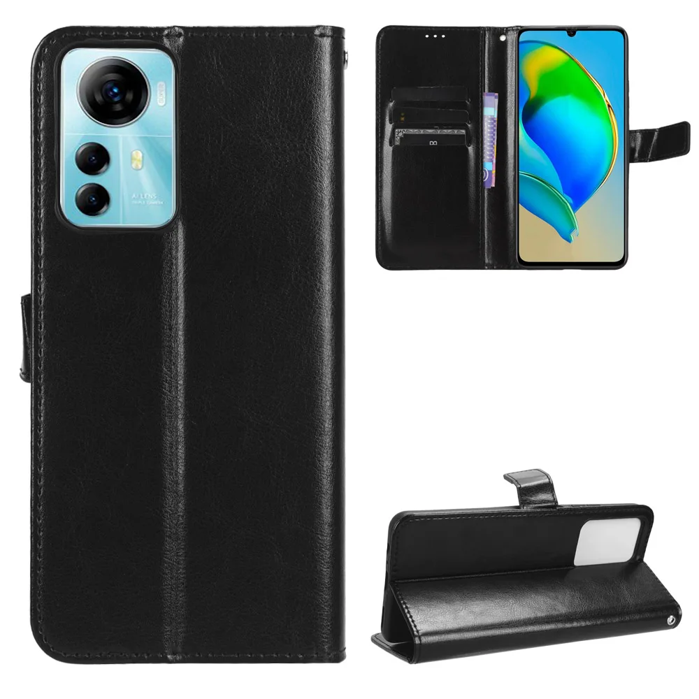 Роскошный чехол-книжка из искусственной кожи для смартфона ZTE Blade V41