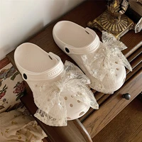 korean sweet bow clogs for women summer fashion sandals casual garden clogs waterproof shoes nursing women house slippers