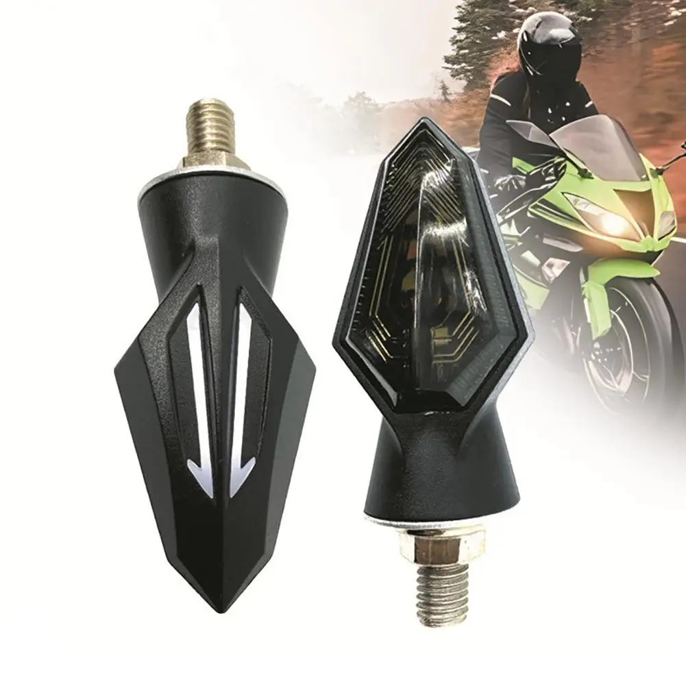 

2 PCS Motorcycle Led Flush Mount Turn Signals Indicator Blinker Light High-brightness Two-color Model Lamp Modified Accessories