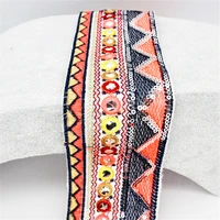 6 5cm wide retro style embroidery lace sequins clothing decoration webbing bags accessories
