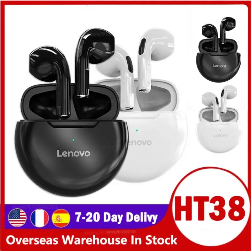 

Original Lenovo HT38 TWS Wireless Earphone Bluetooth 5.0 Headphone 9D Stere Sport Waterproof Headset with Mic Noise Reduction