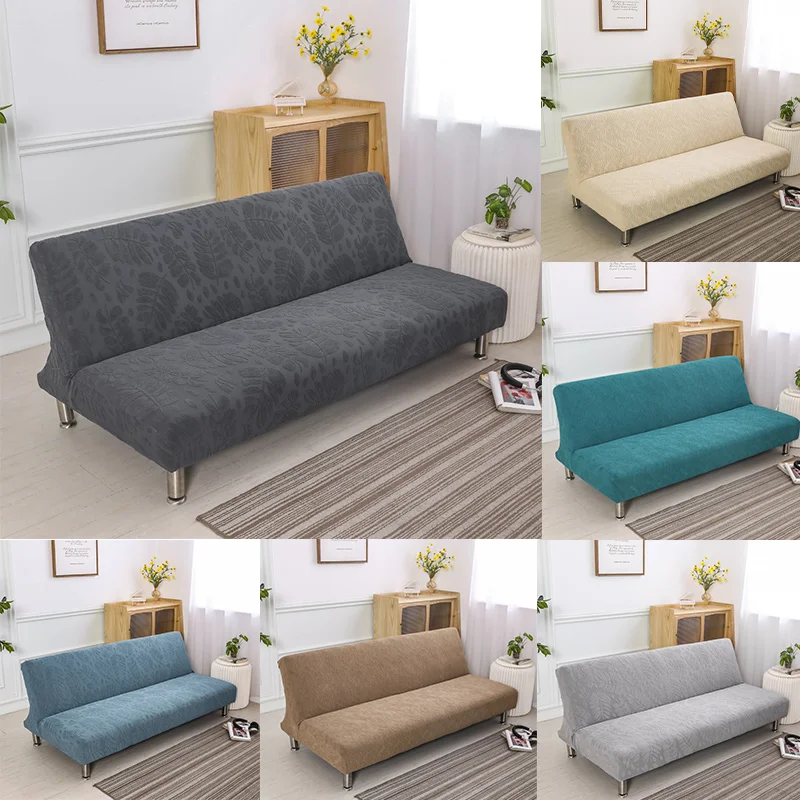 

Solid Armless All-inclusive Elastic Sofa Bed Cover Retractable Sofa Cushion for Living Room 3-seater Sofa Cover for Living Room