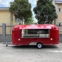 mini small coffee bbq pizza ice cream fast mobile food trailer truck cart with full kitchen equipment for sale