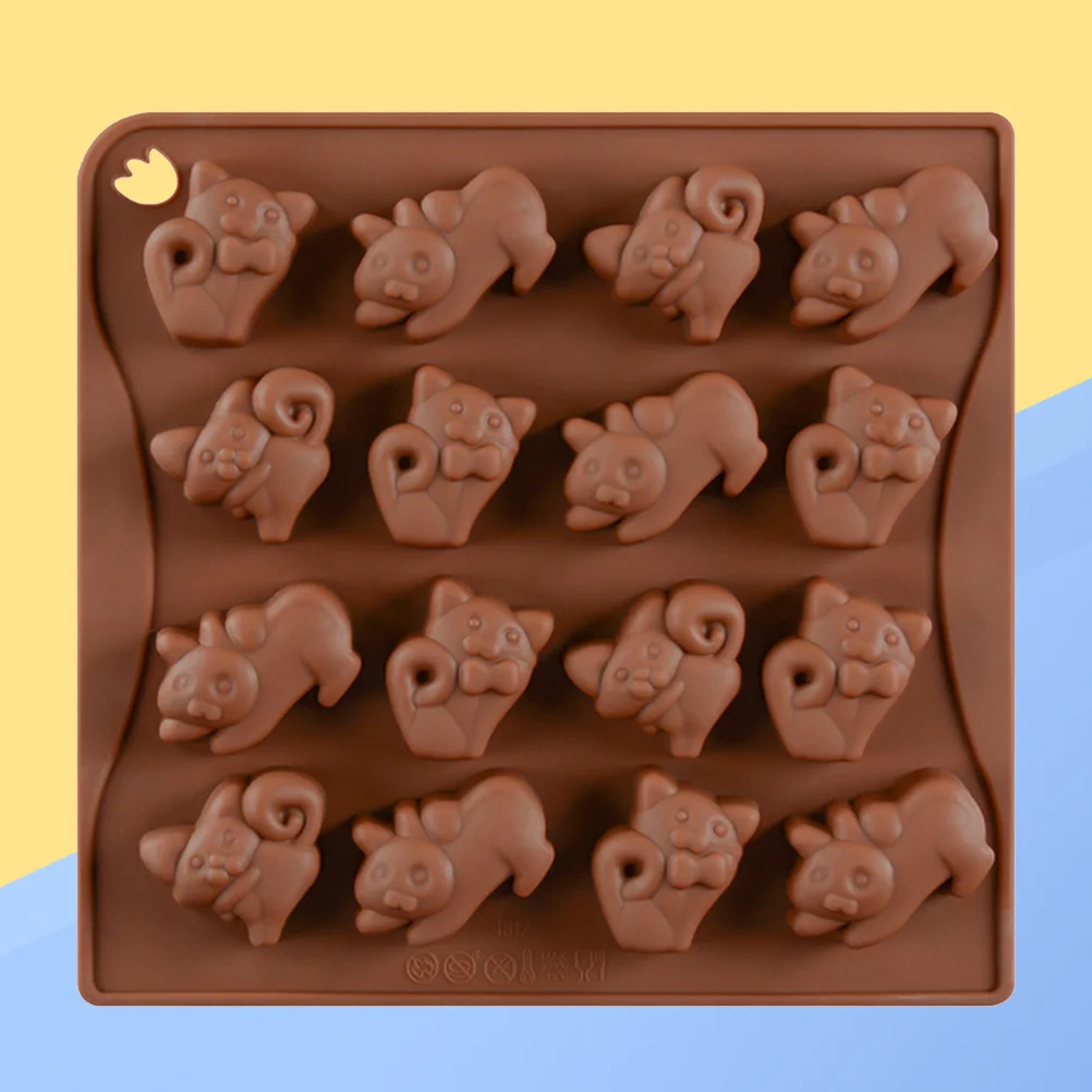 Купи Chocolate Baking Silicone Mould Cat Molds Candy Shape Pan Diy Ice Cocktail Egg Tray Shapes Cookie Cake Fondant Maker Mold Animal за 556 рублей в магазине AliExpress