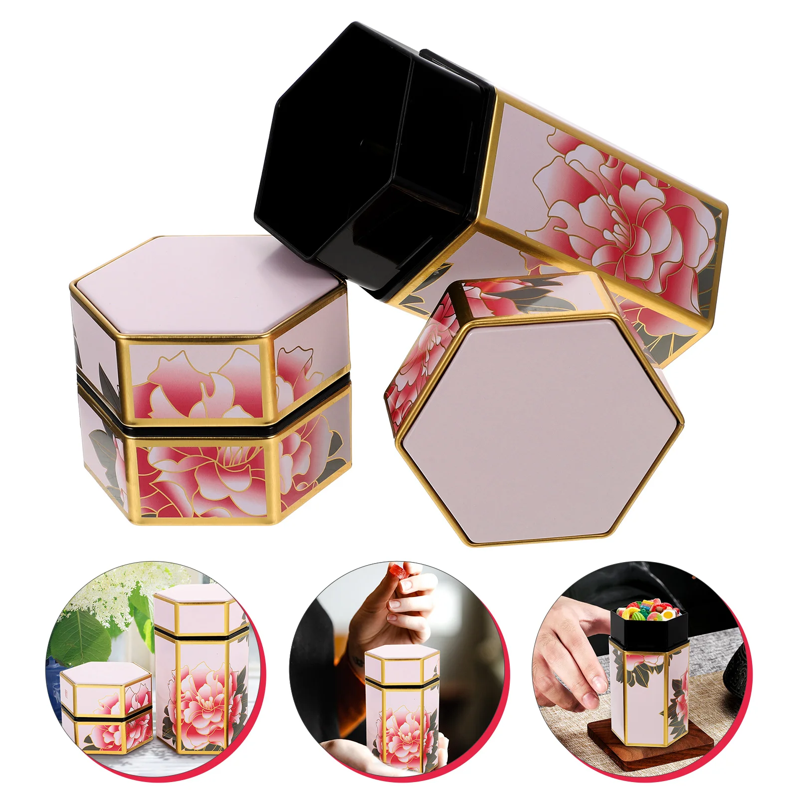 

2 Pcs Metal Cookie Tin Cookie Jars Lids Cookie Gift Tins Scented Tea Loose Leaf Tea Tin Can Pp Tinplate Storage Box