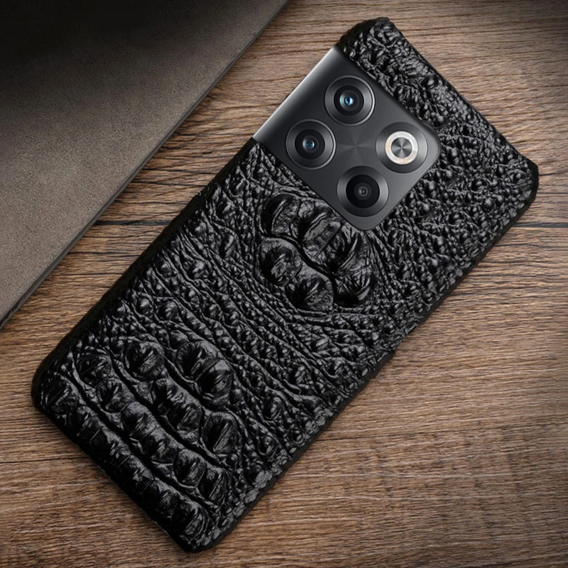 

leather Phone Case For One plus Ace-10R Nord N200 9RT 9R 5G 10 9 8t 7t 6t 5t Pro Cowhide Crocodile Head texture Back cover