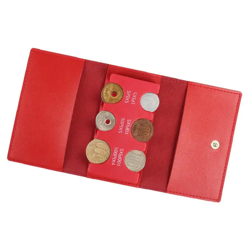 

Coin Purse Wallet Coin Storage Wallet Durable Portable Threefold Multifunctional Case Change Purse With Leather Case Couple