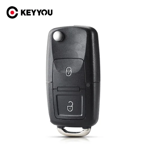 KEYYOU 2-кнопочный складной автомобильный ключ с дистанционным управлением для VW Volkswagen MK4 Bora Golf 4 5 6 Passat Polo Bora Touran