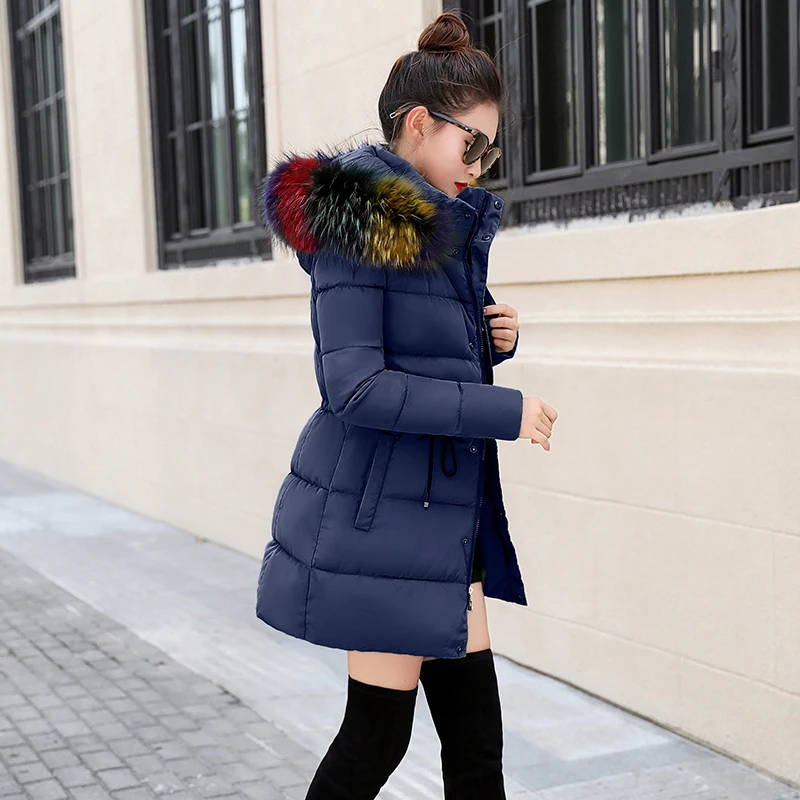 Winter Women Jacket 2023 Winter Thick Warm Padded Outwear Women Long women's winter coats New Slim Hooded Jackets Women Parkas