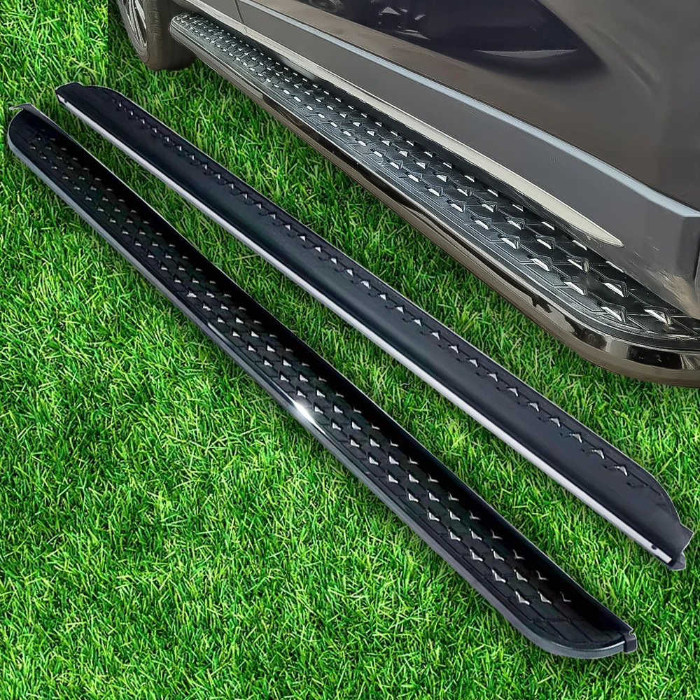 Фото 2 шт. подножки для VW Volkswagen Teramont 2017-2024, боковые ступеньки, полный комплект Nerf Bar, черная металлическая отделка №2