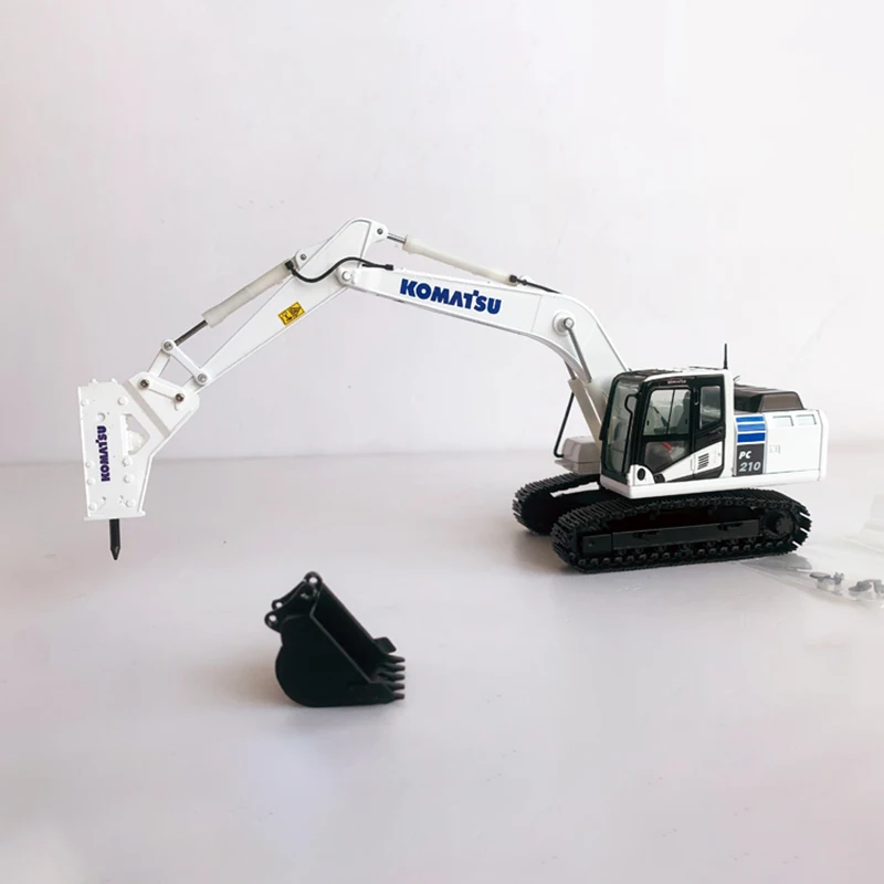 Фото Литой под давлением масштаб 1:50, экскаватор Komatsu PC210LC-10, инженерная модель из сплава, коллекция для хобби, сувенир, демонстрационные украшения, подарок №1