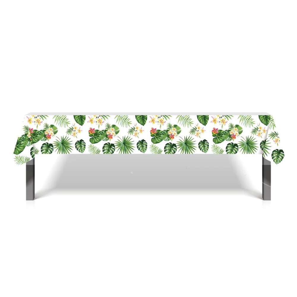 

Party Table Cover Summer Hawaii Aloha Flamingo Disposable Tablecloth For Birthday Wedding Baby Shower Party Camping Decoration
