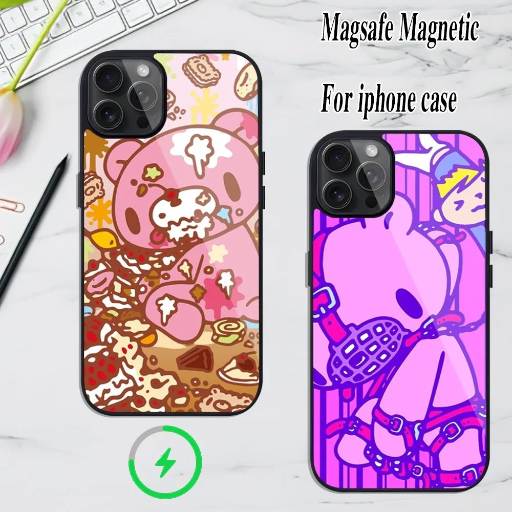 Милый G-Gloomy медведь чехол для телефона iPhone Magesafe Магнитный 12 13 15 11 Mini 14 Max Pro Plus