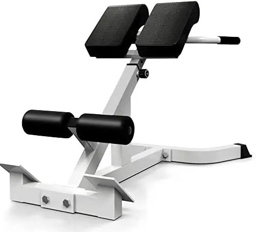 

Back Extension Machine, Hyperextension Bench with Angle Height Dual Adjustment, Back Exercise Bench for Home Gym