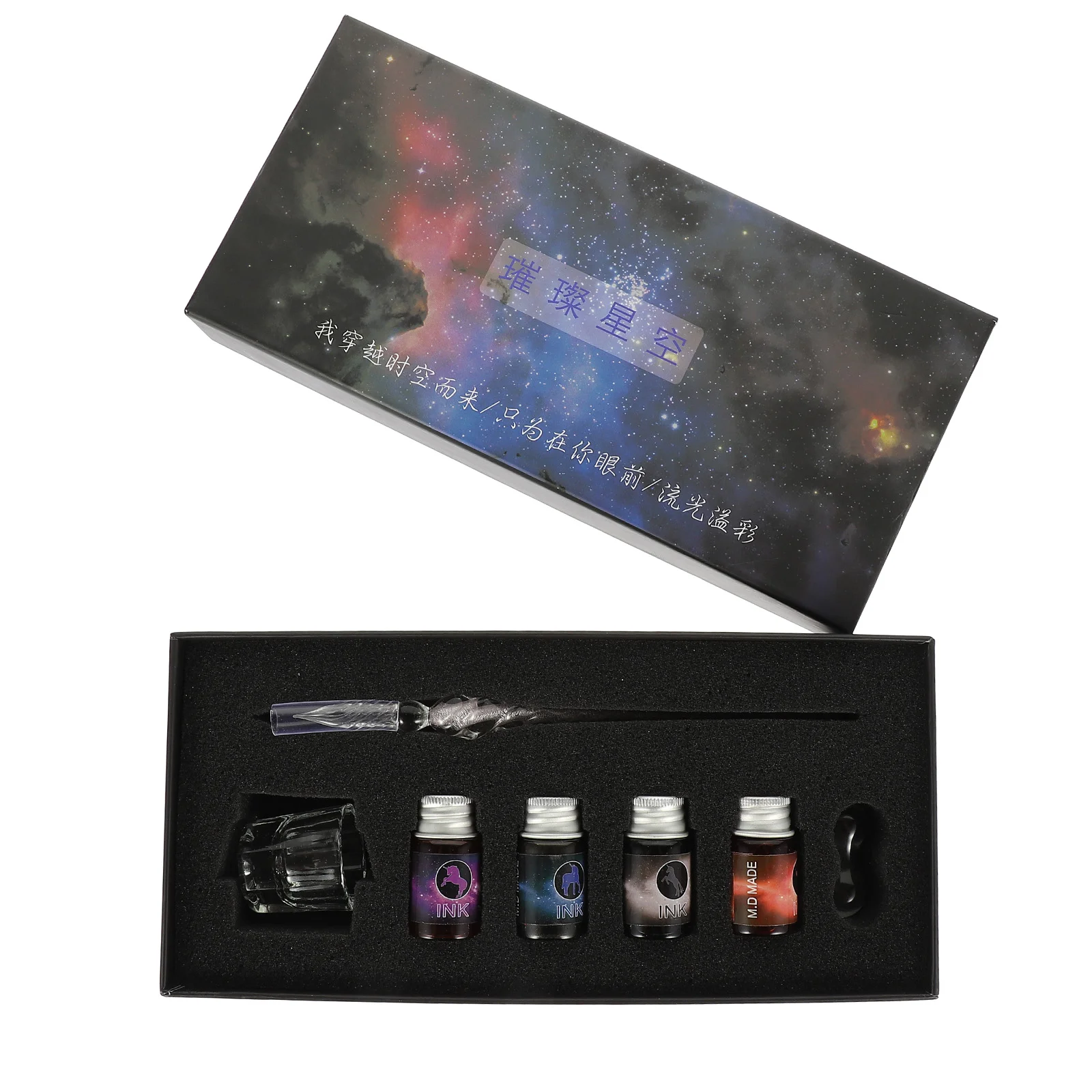 

Pen Pens Calligraphy Dip Crystal Kits Set Kit Dipping Stationery Writing Drawing Signatures Caligraphy Painting Colorful Dipped