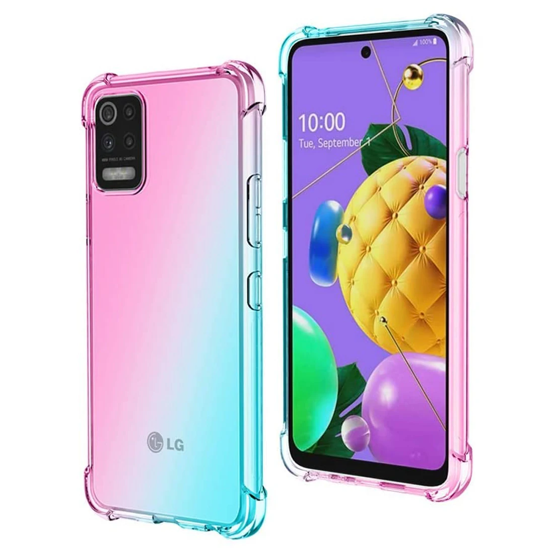 Чехол для LG K52 чехол K62 Q62 + из ТПУ с технологией амортизации и приподнятой