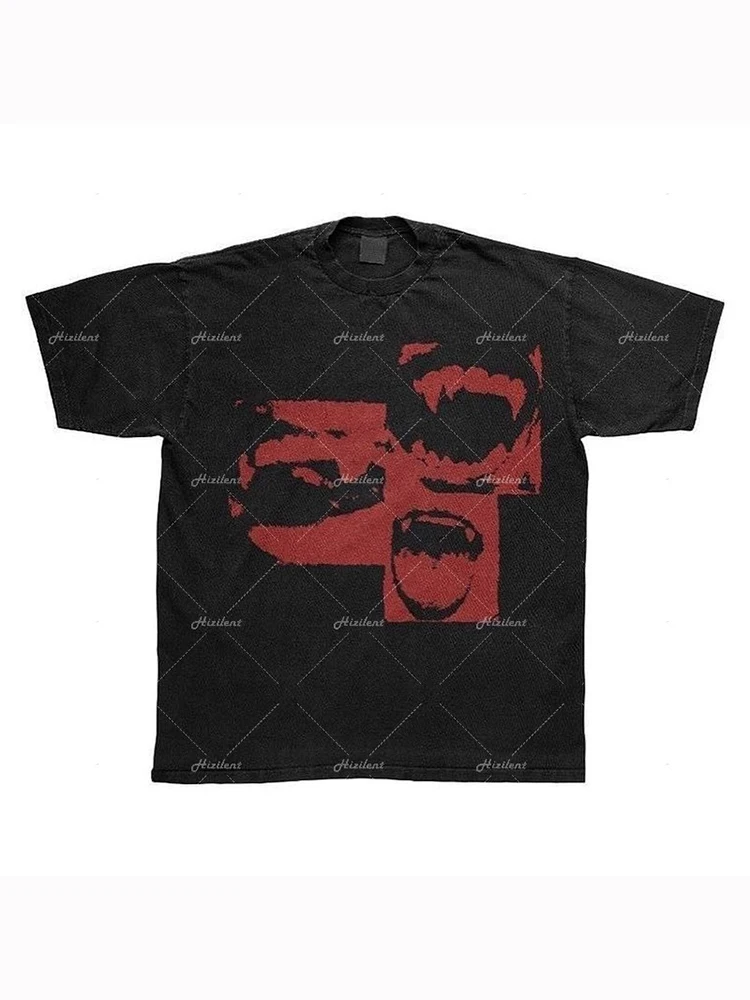 Футболка мужская оверсайз в стиле Харадзюку хлопковая тенниска с графическим