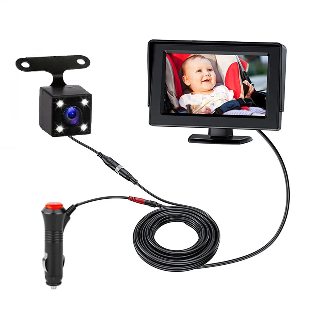 

Wireless 170 Degrees Baby Camera 4.3 Inch Screen IP68 Waterproof Real Time Back Seat Infant Camcorder Accessory