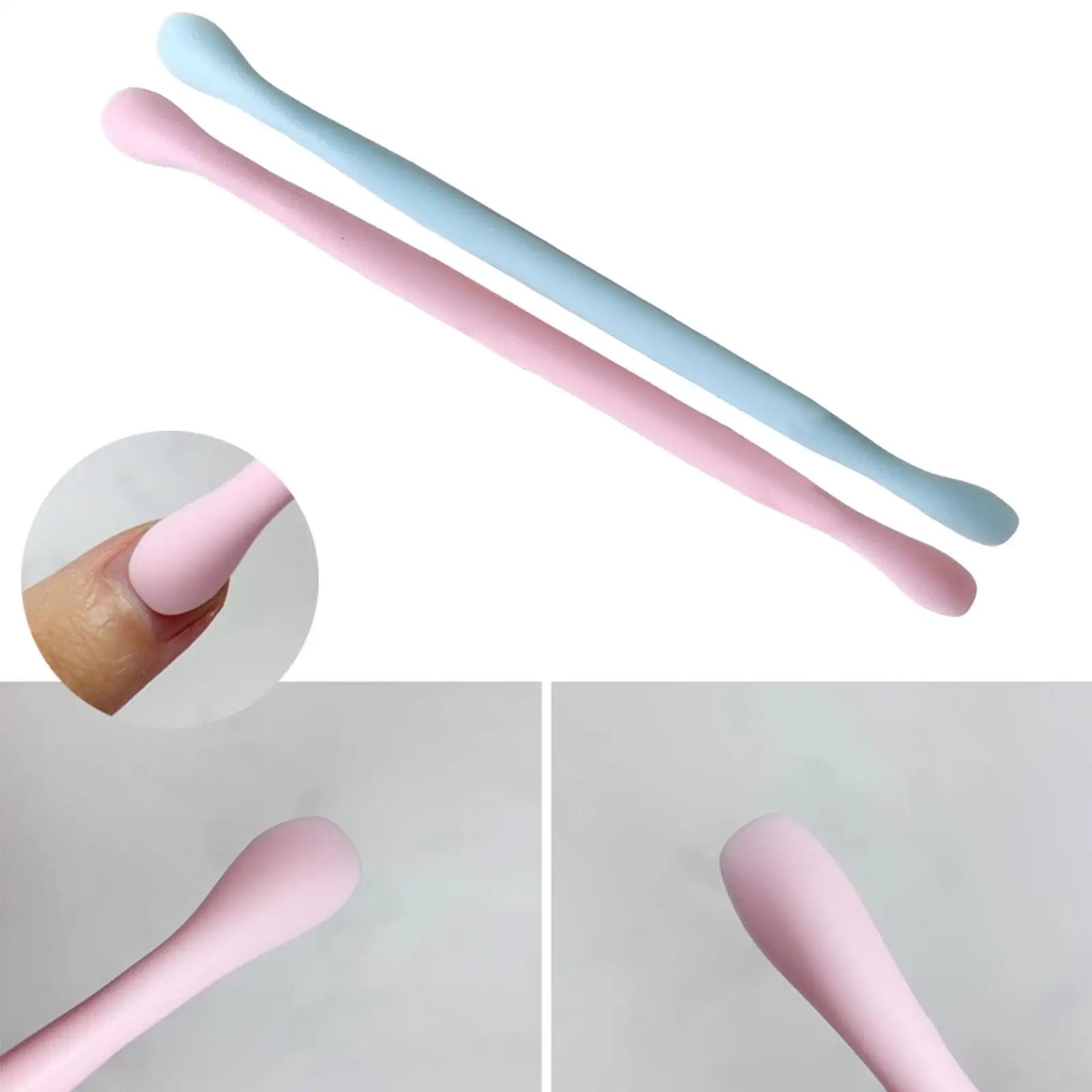 

2 Pcs Cuticle Pusher Remover Dead Skin Remover Pro Care Tool