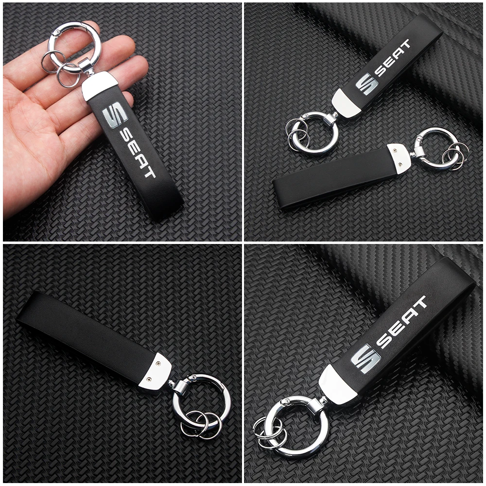 

Creative Car Styling Keychain Auto Logo Emblem Printed Keyrings Accessories For Seat Ibiza 6j 6l Ateca Altea Xl Leon 2 Alhambra