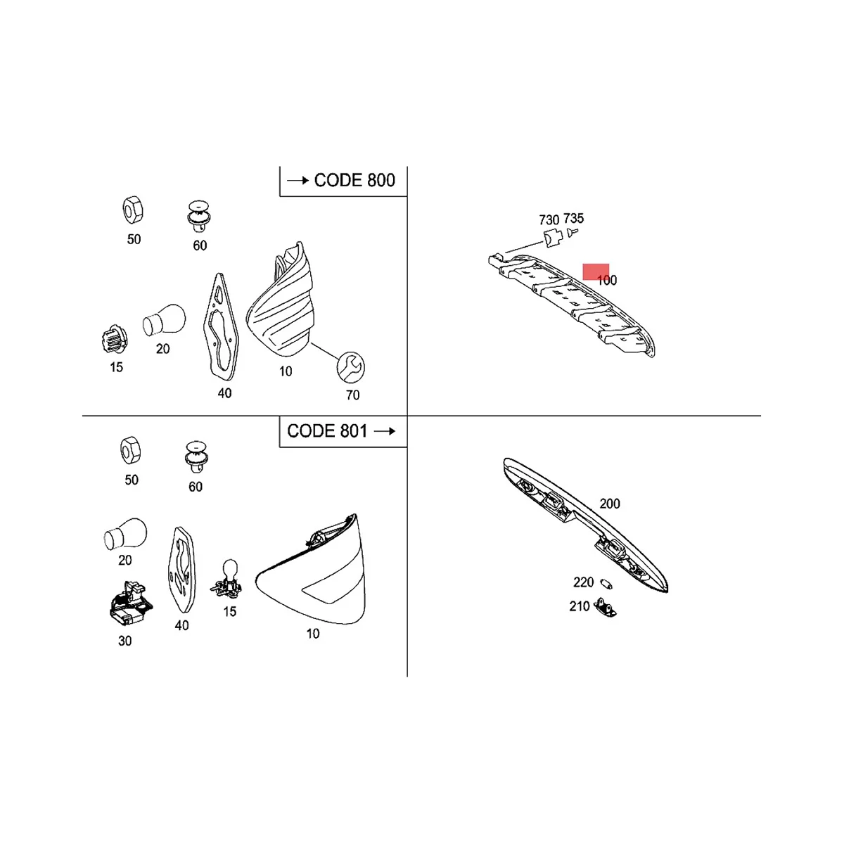 Фото Автомобильная третья Тормозная лампа A2518201156 для Mercedes Benz R/GL Class W251 №3