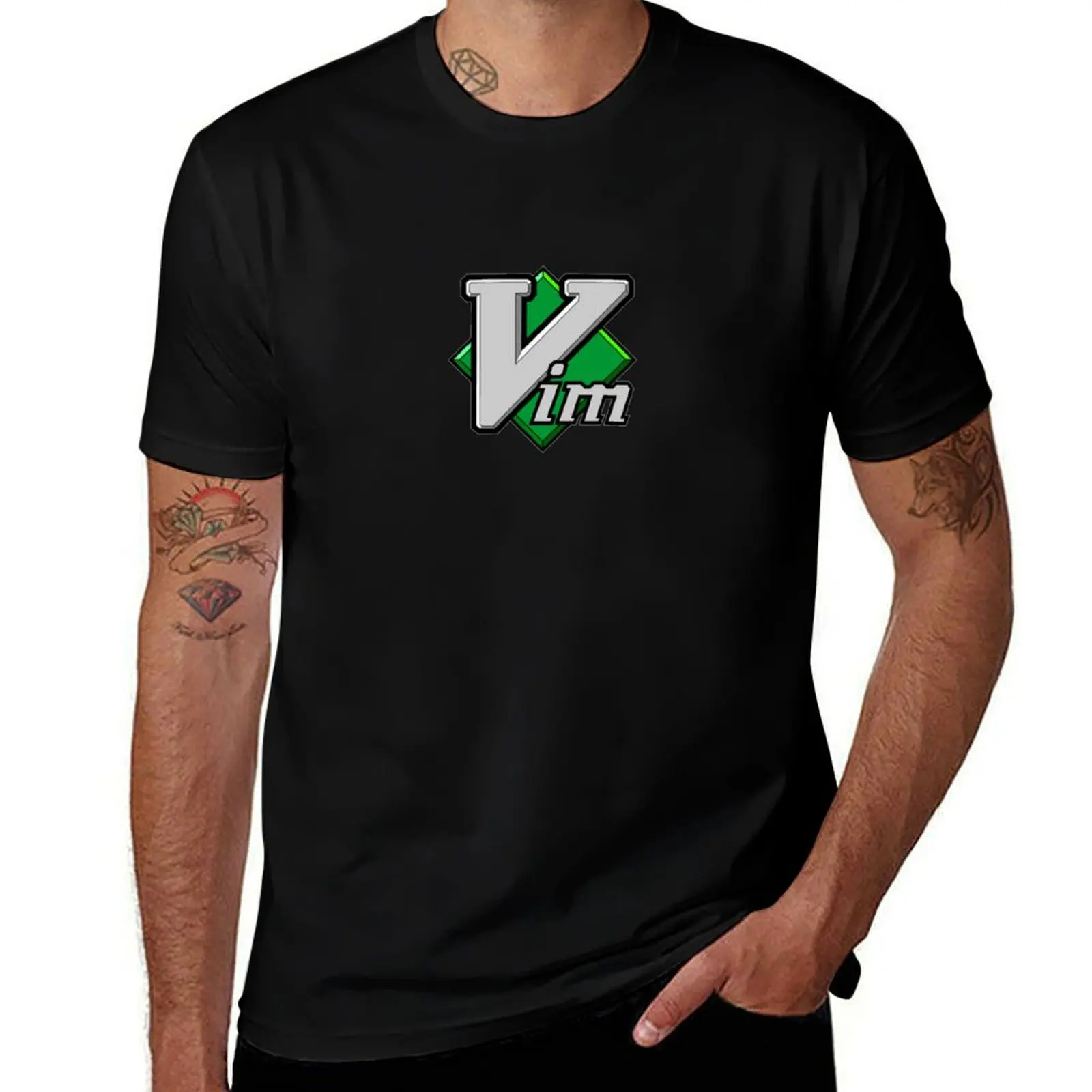 Фото Футболка с логотипом VIM, мужская повседневная футболка в стиле аниме, мужская футболка с графическим принтом, футболка №1