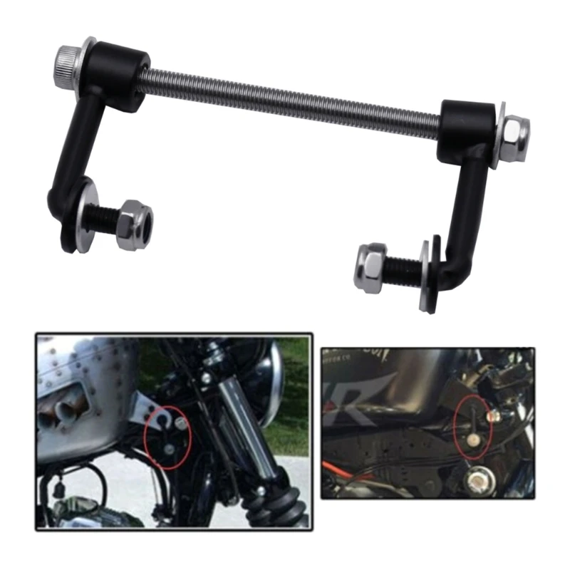

Motorbike Replacement Accessories Gas Lifts Kit Billet Black Compatible For XL883 1200 48 72 High Extension Bracket R2LC
