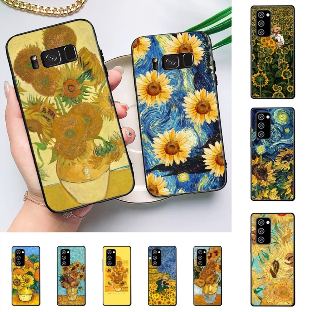 igraficzne etui na telefon Van Gogh Sunflowers do Samsung J 7 plus 7core J7 neo J6 prime J4 J5 Mobile Cover