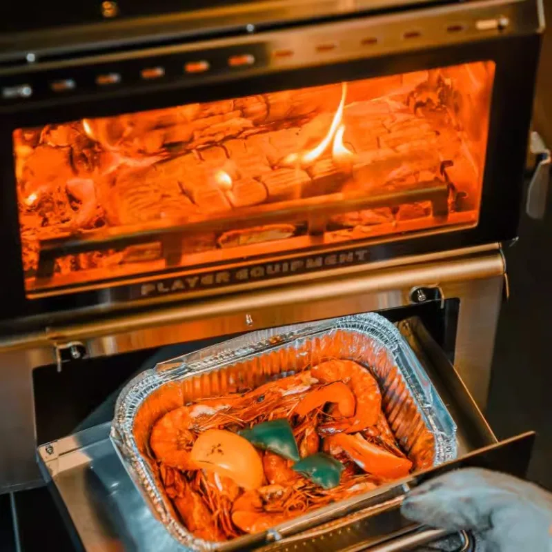 Многофункциональная духовка для улицы может сжигать древесных гранул